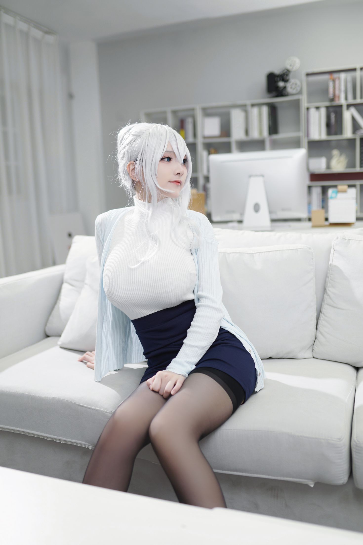 美女动漫博主幼愛youmeko性感Cosplay写真未亡人雪女 (52)