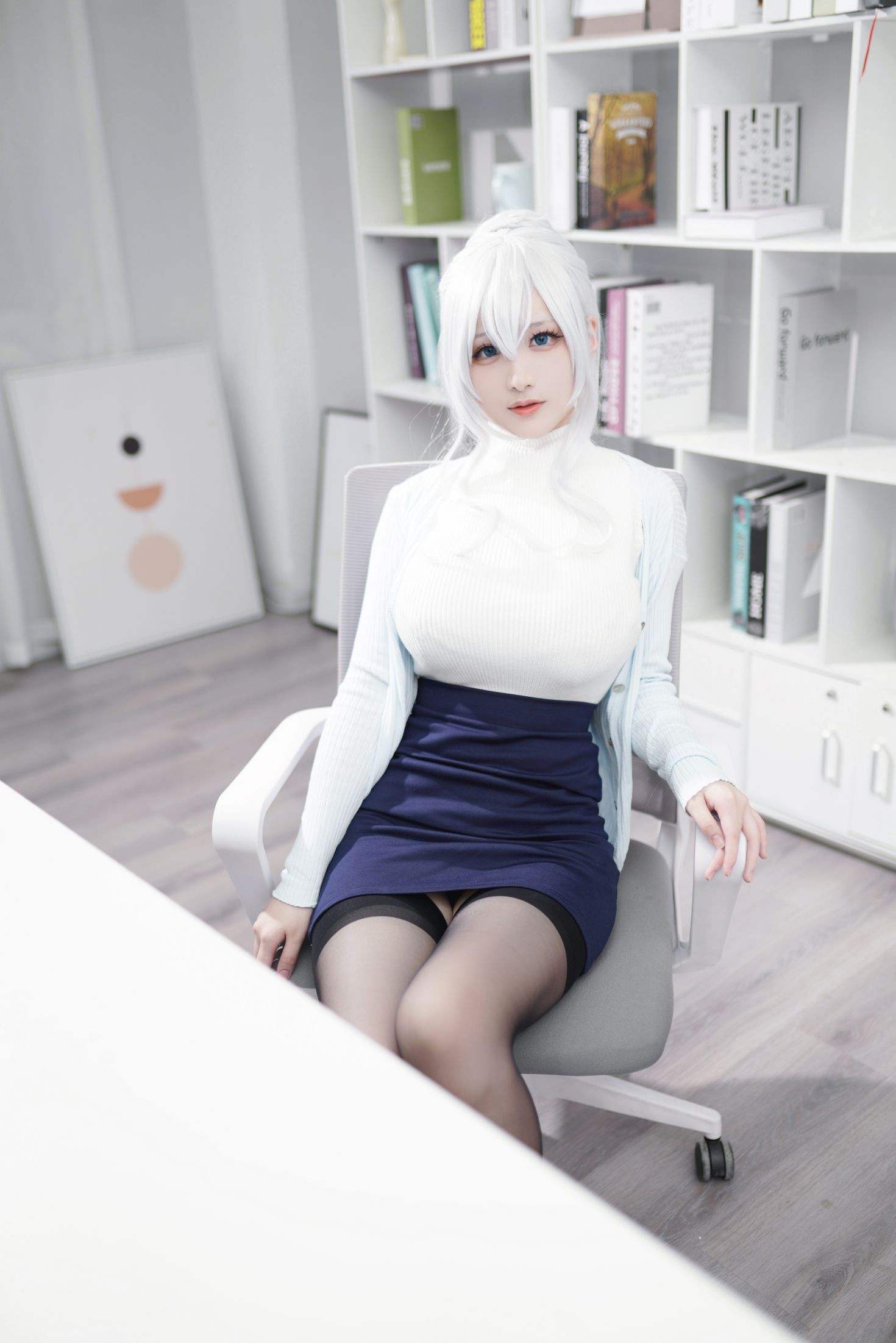 美女动漫博主幼愛youmeko性感Cosplay写真未亡人雪女 (2)