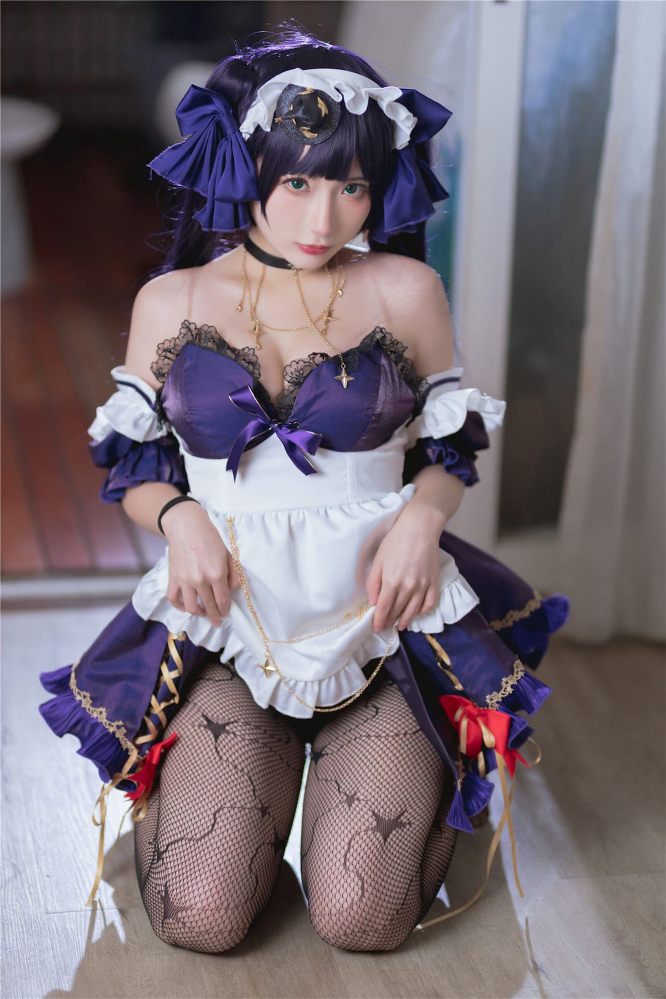 美女动漫博主是三不是世性感Cosplay写真原神莫娜女仆 (48)