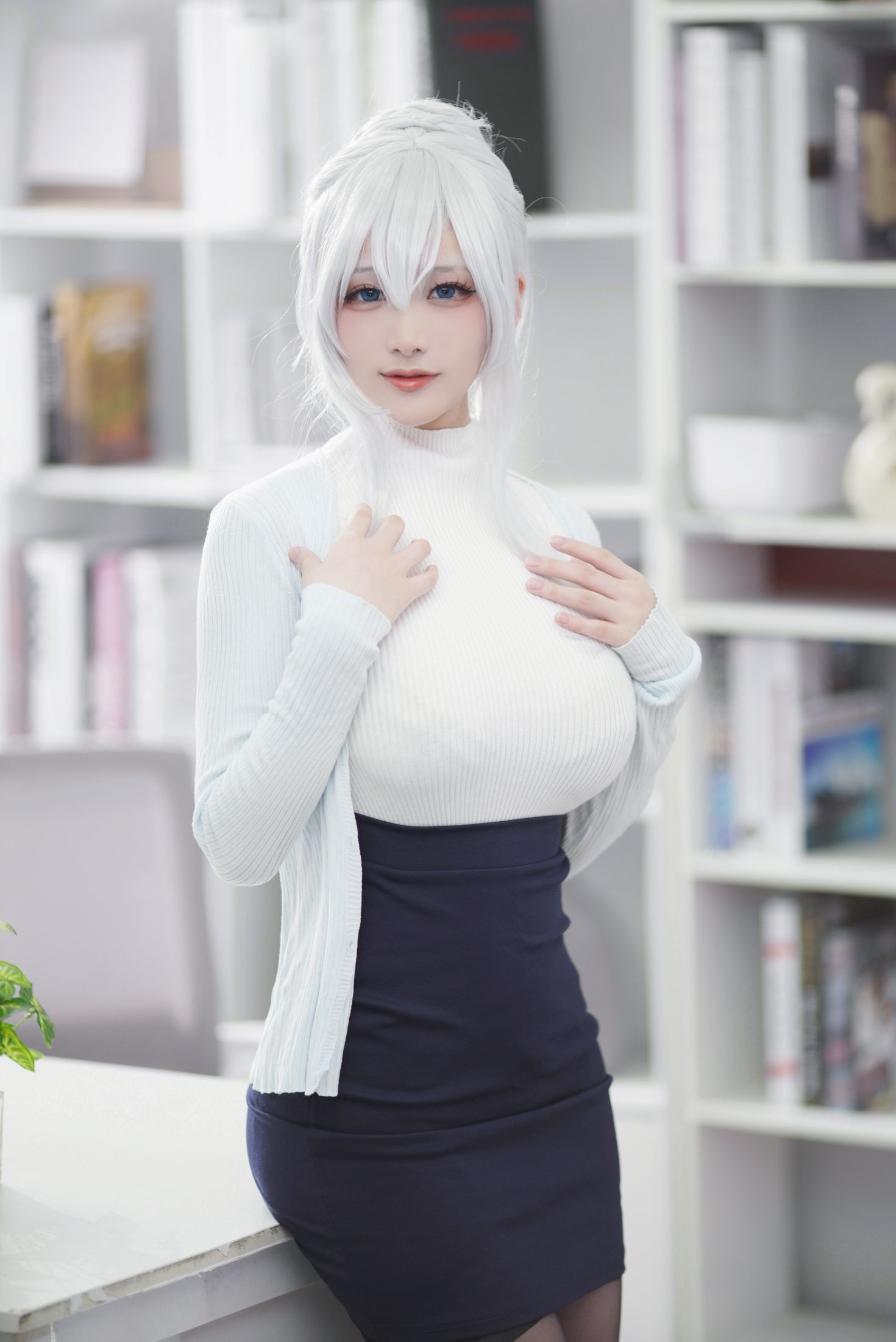 美女动漫博主幼愛youmeko性感Cosplay写真未亡人雪女 (46)