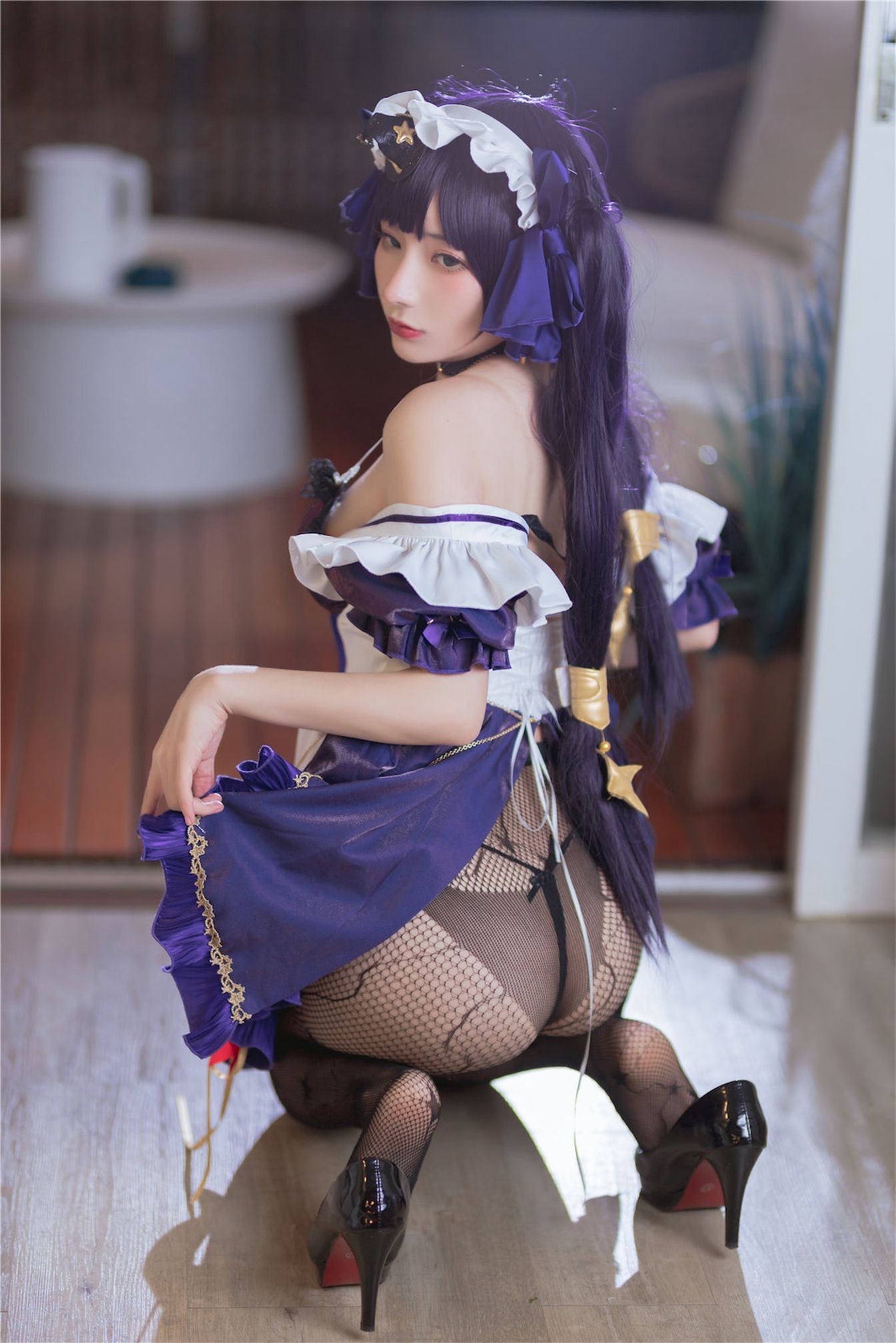 美女动漫博主是三不是世性感Cosplay写真原神莫娜女仆 (49)