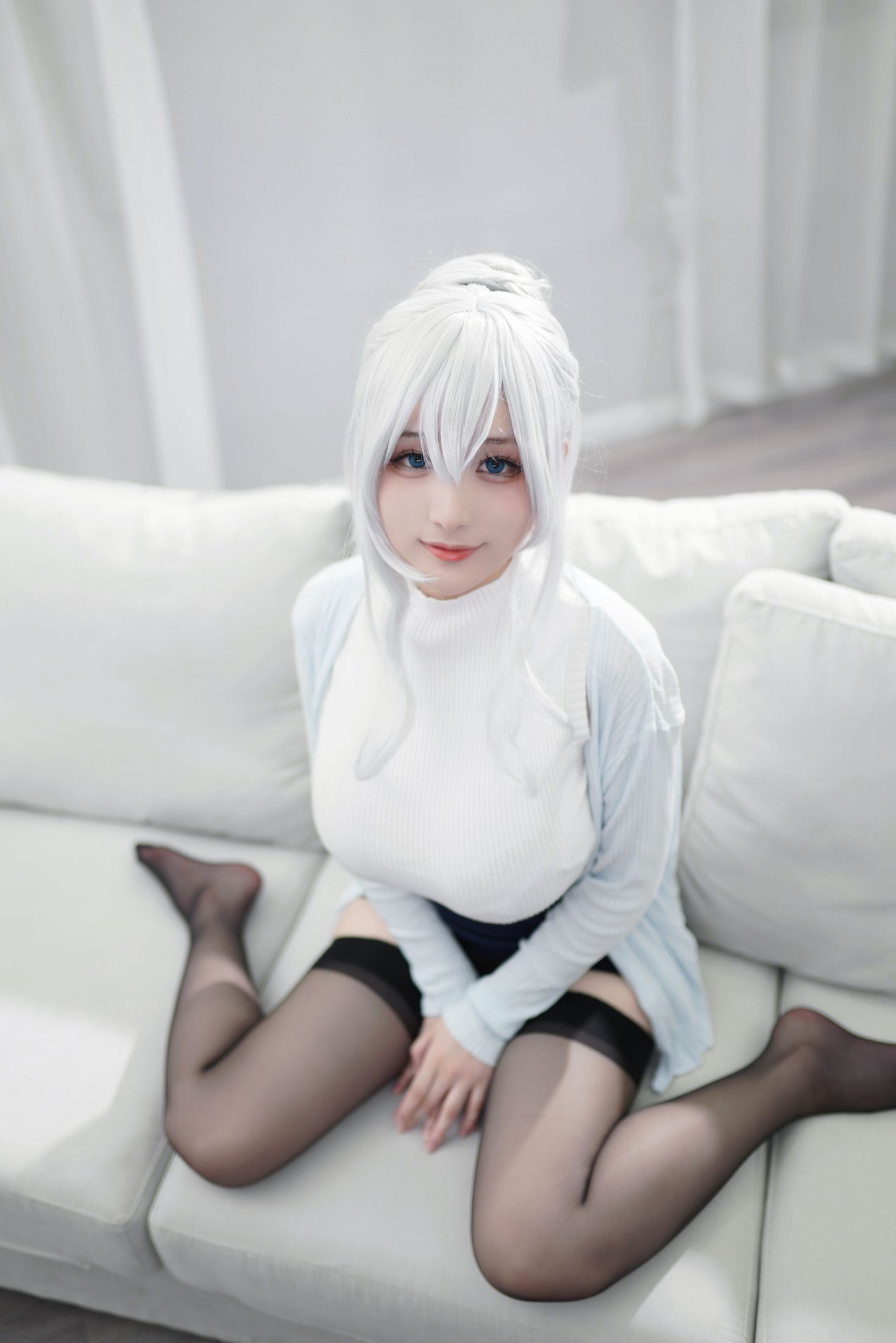 美女动漫博主幼愛youmeko性感Cosplay写真未亡人雪女 (6)