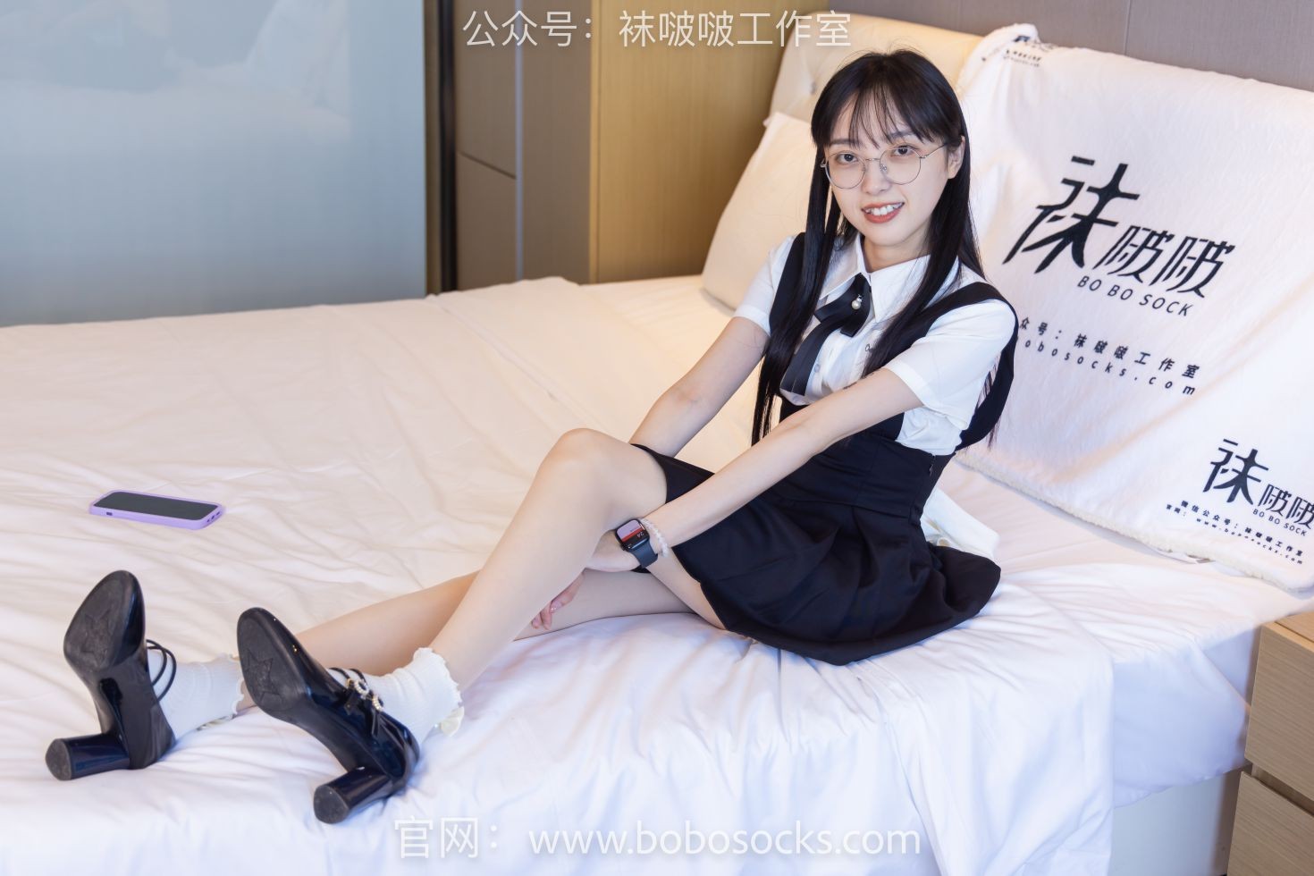 BoBoSocks袜啵啵美少女丝袜美脚写真第No.121期稚予高跟鞋白棉袜肉丝 (39)