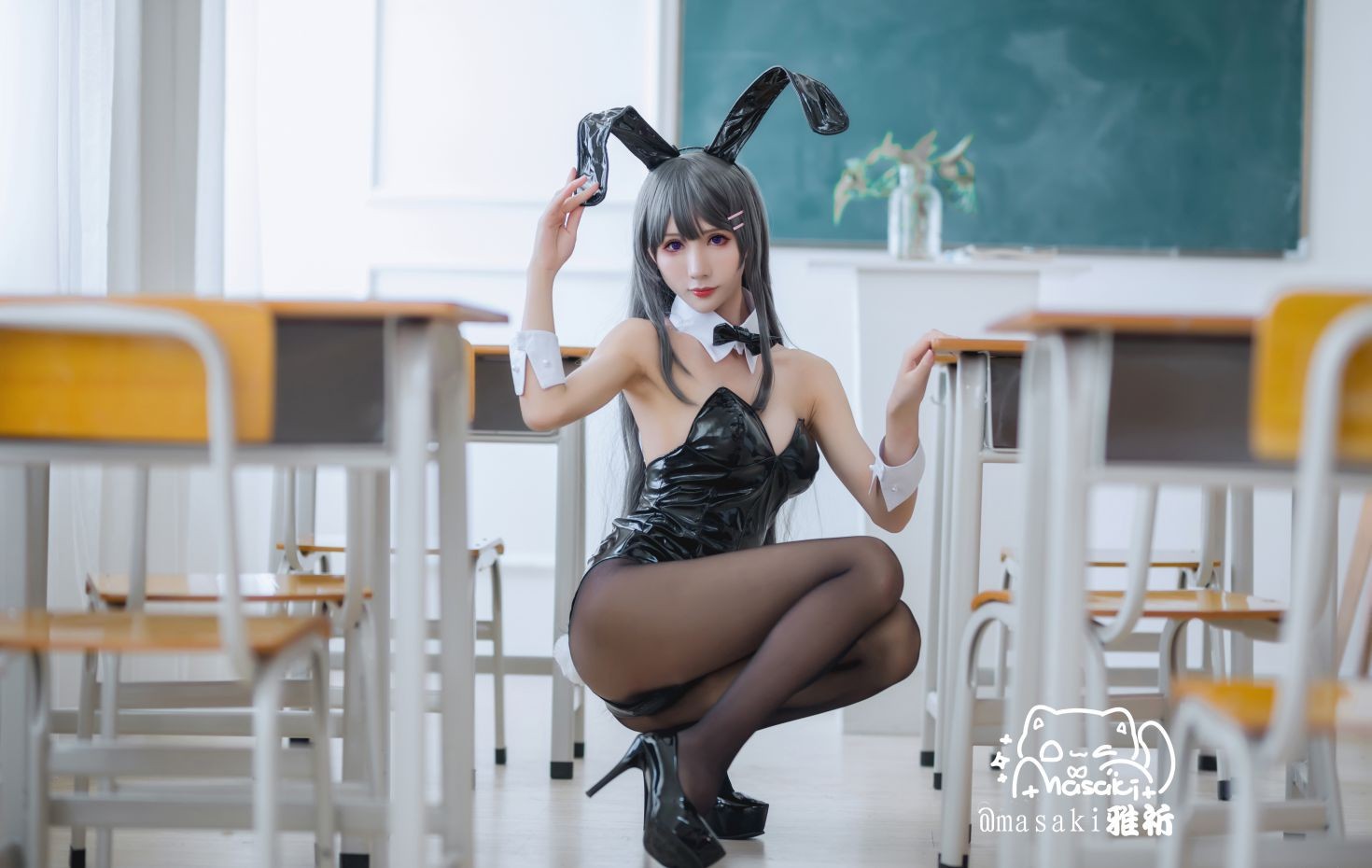 美女动漫博主masaki雅祈性感Cosplay写真樱岛麻衣 (6)