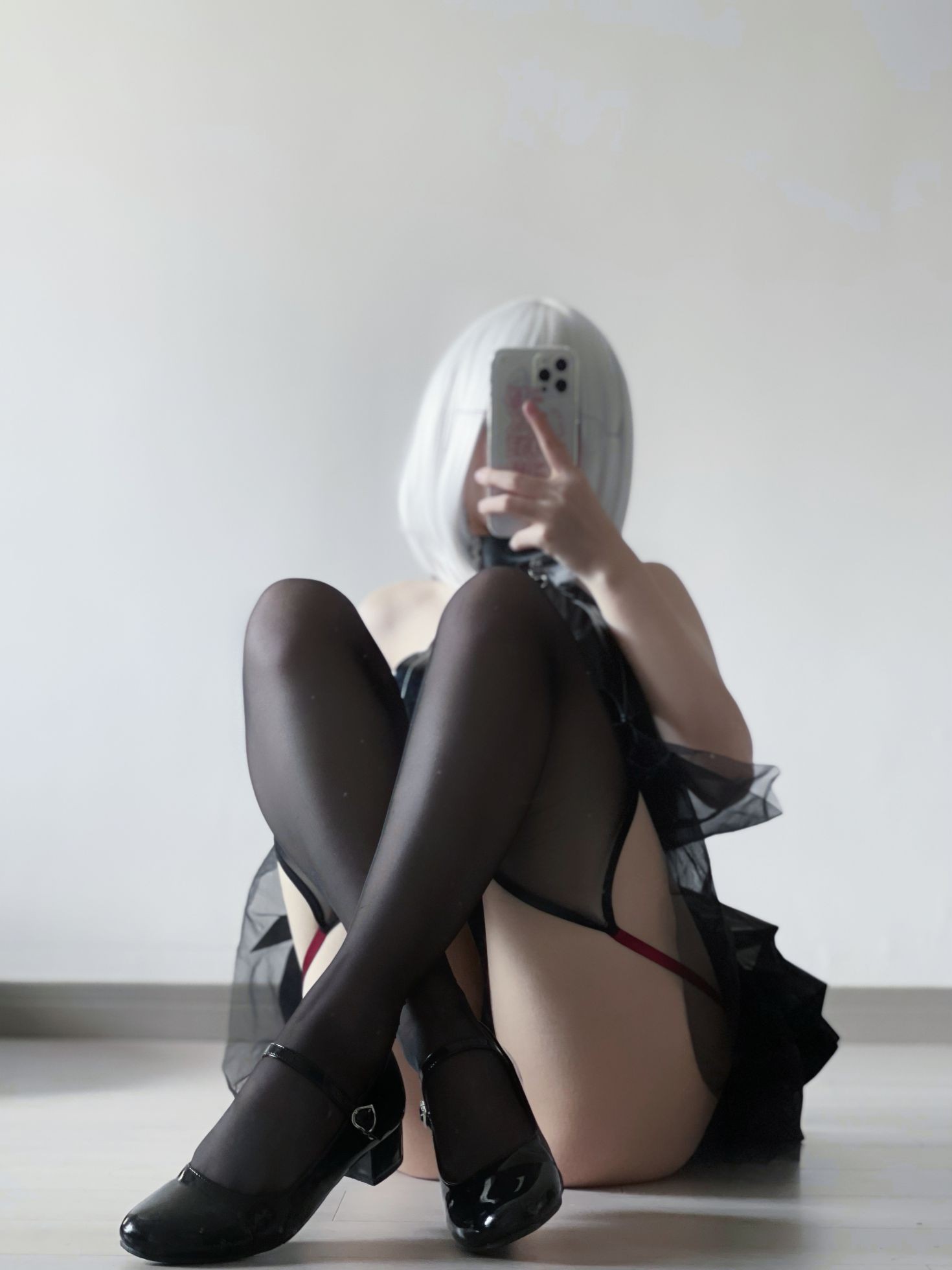 美女动漫博主幼愛youmeko性感Cosplay写真吊带袜恶魔 (12)