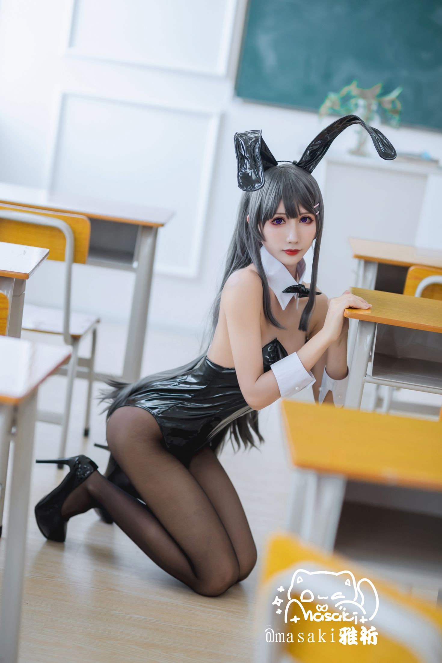 美女动漫博主masaki雅祈性感Cosplay写真樱岛麻衣 (5)