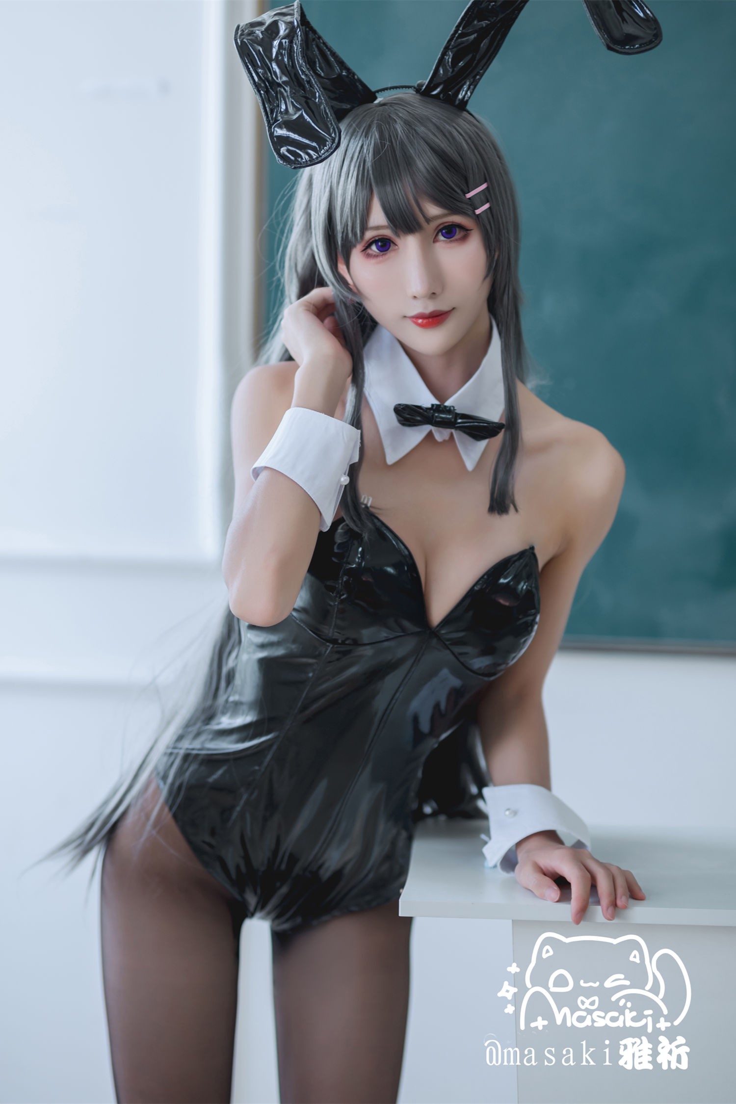 美女动漫博主masaki雅祈性感Cosplay写真樱岛麻衣 (1)