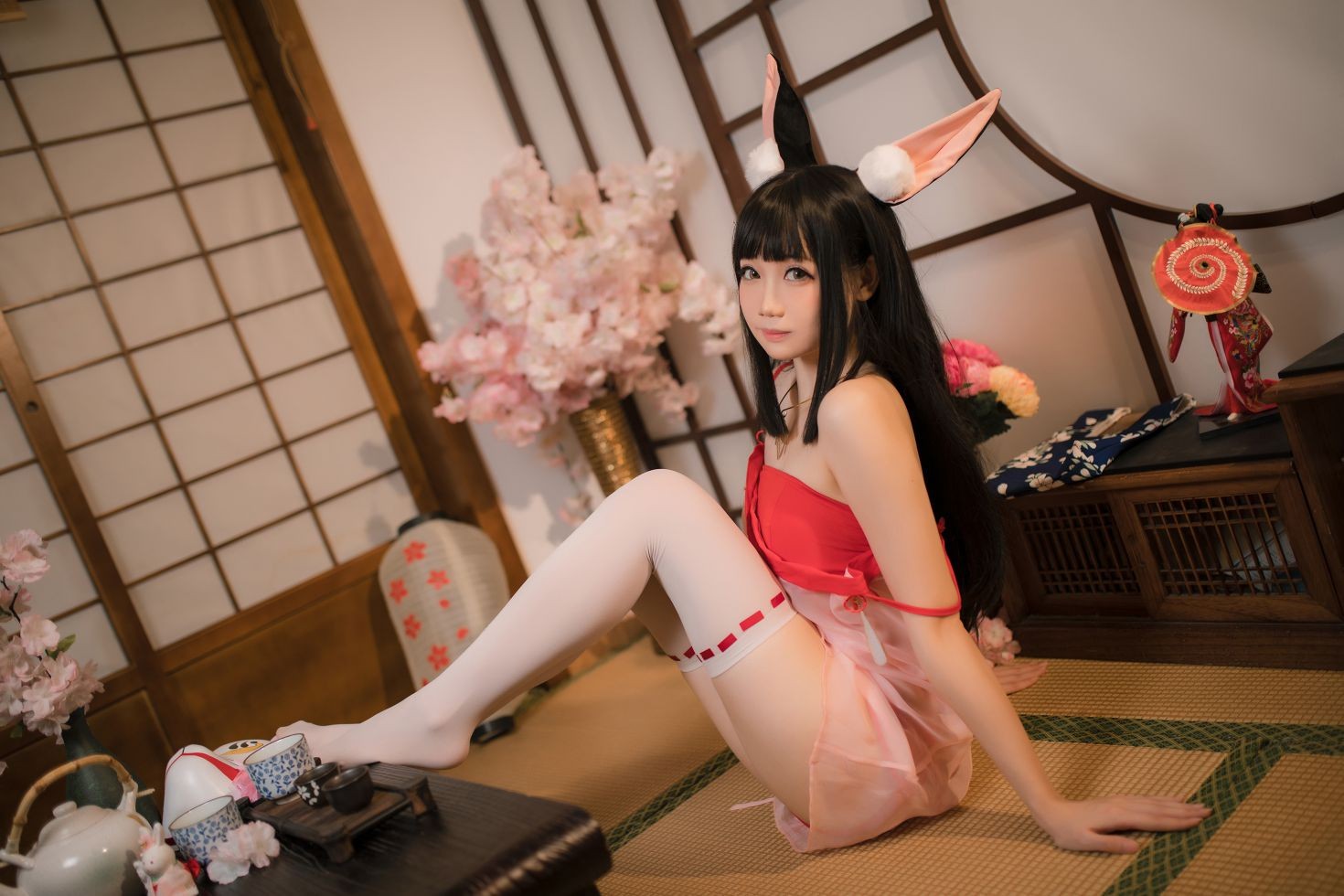 美女动漫博主焖焖碳性感Cosplay写真長門睡衣 (13)