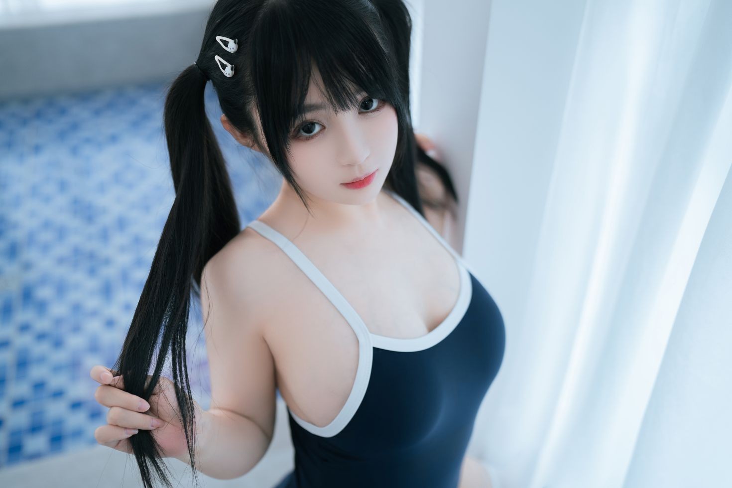 美女动漫博主桜井宁宁性感Cosplay写真白丝库水 (74)