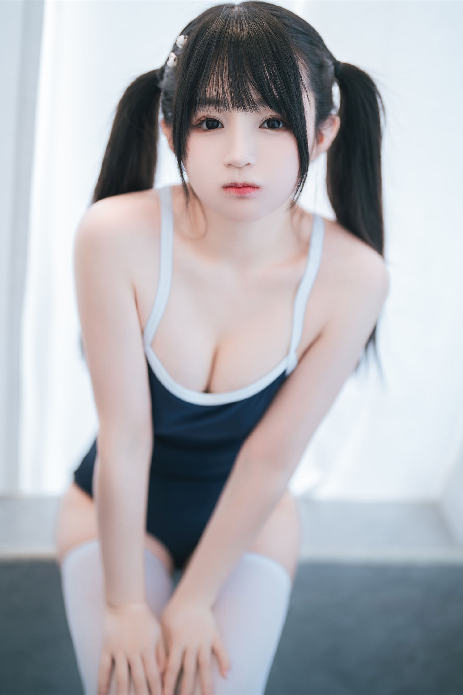 美女动漫博主桜井宁宁性感Cosplay写真白丝库水 (1)