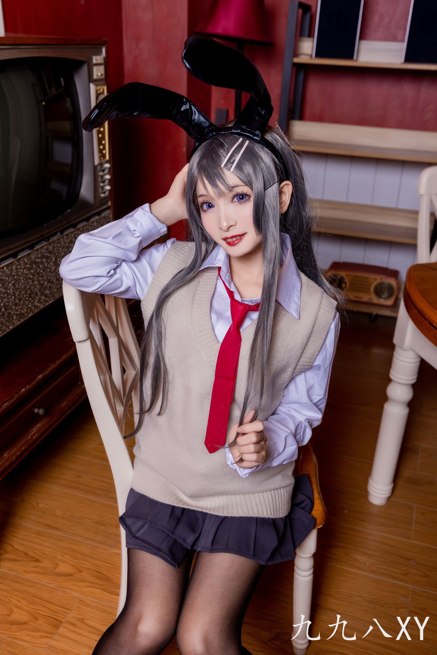 美女动漫博主九九八性感Cosplay写真麻衣学姐 (28)