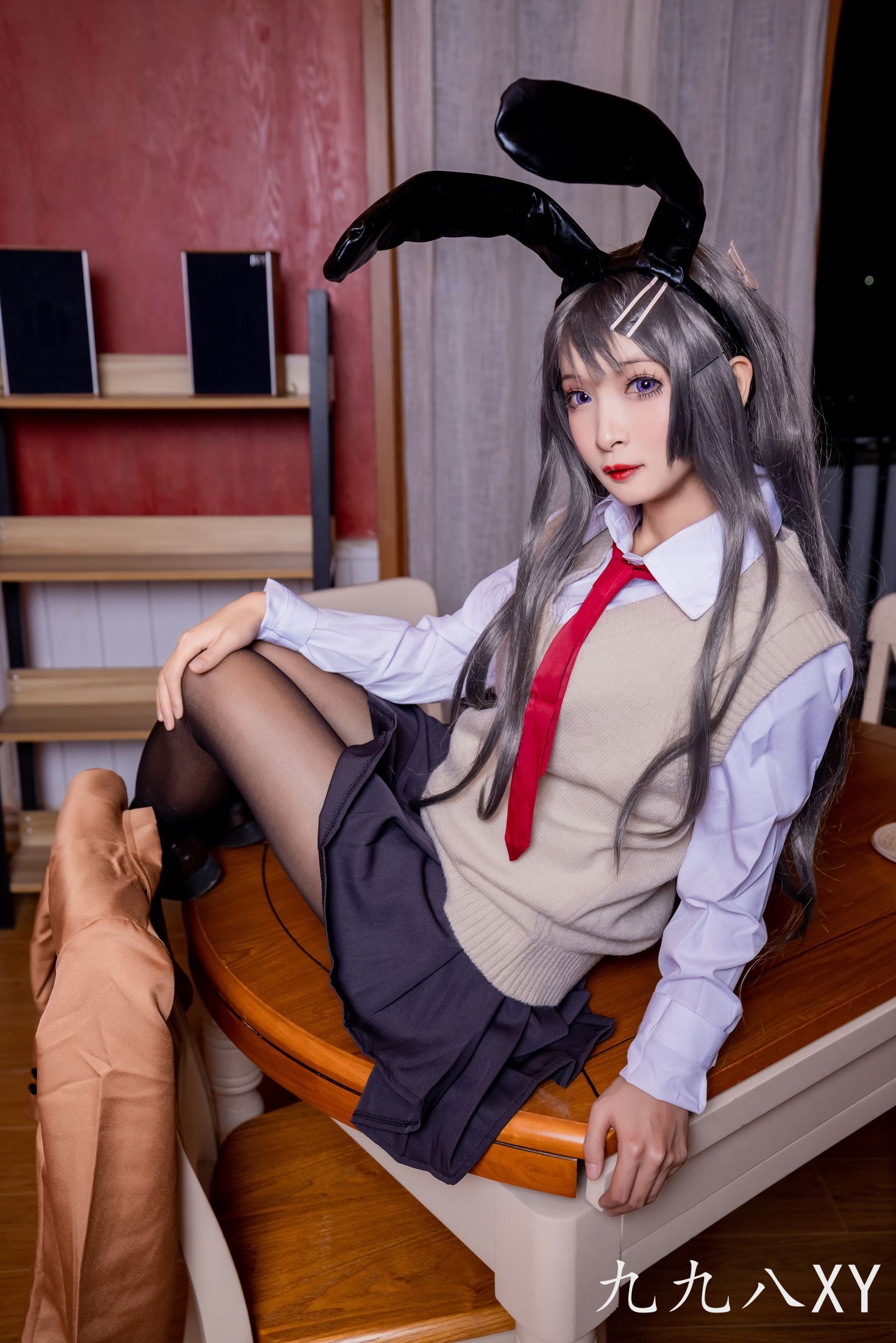 美女动漫博主九九八性感Cosplay写真麻衣学姐 (14)