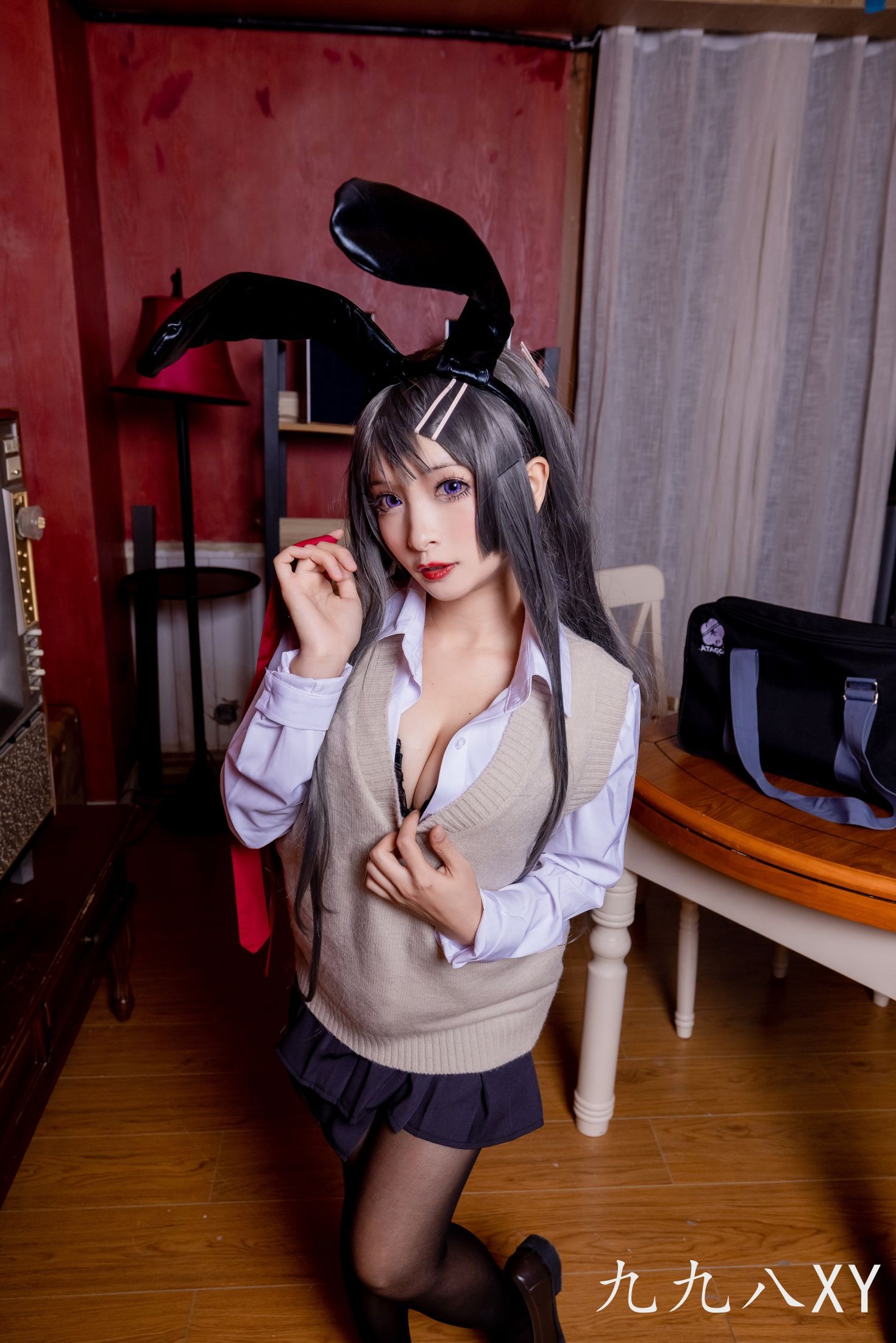 美女动漫博主九九八性感Cosplay写真麻衣学姐 (31)