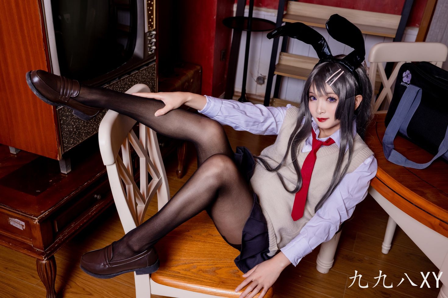 美女动漫博主九九八性感Cosplay写真麻衣学姐 (24)