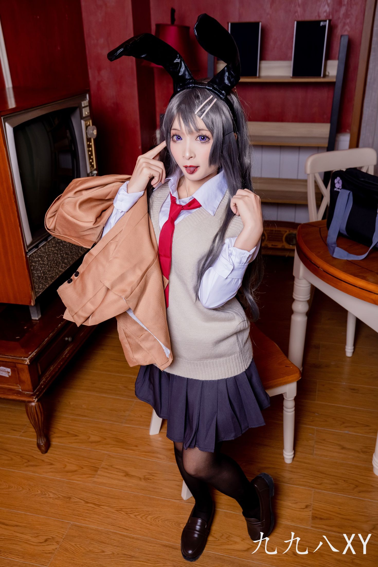 美女动漫博主九九八性感Cosplay写真麻衣学姐 (20)