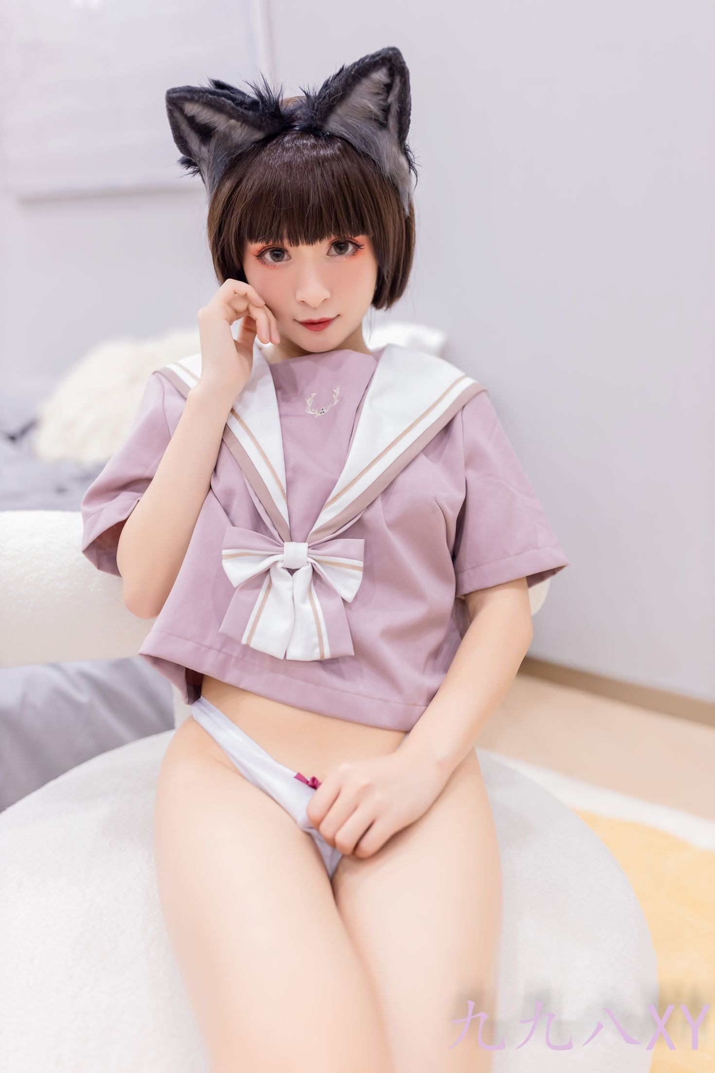 美女动漫博主九九八性感Cosplay写真大灰狼 (48)