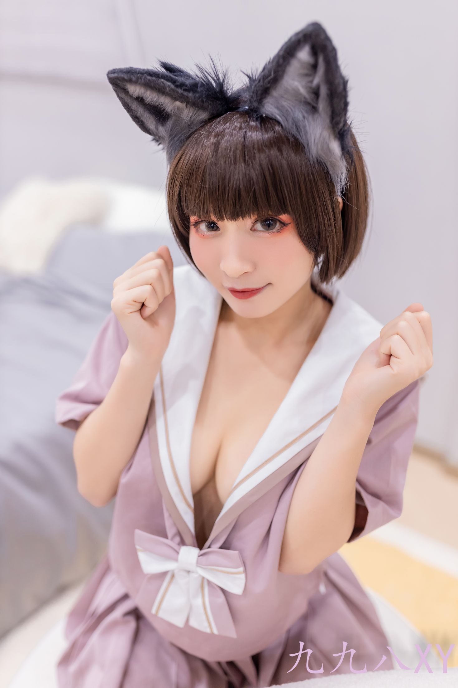 美女动漫博主九九八性感Cosplay写真大灰狼 (29)