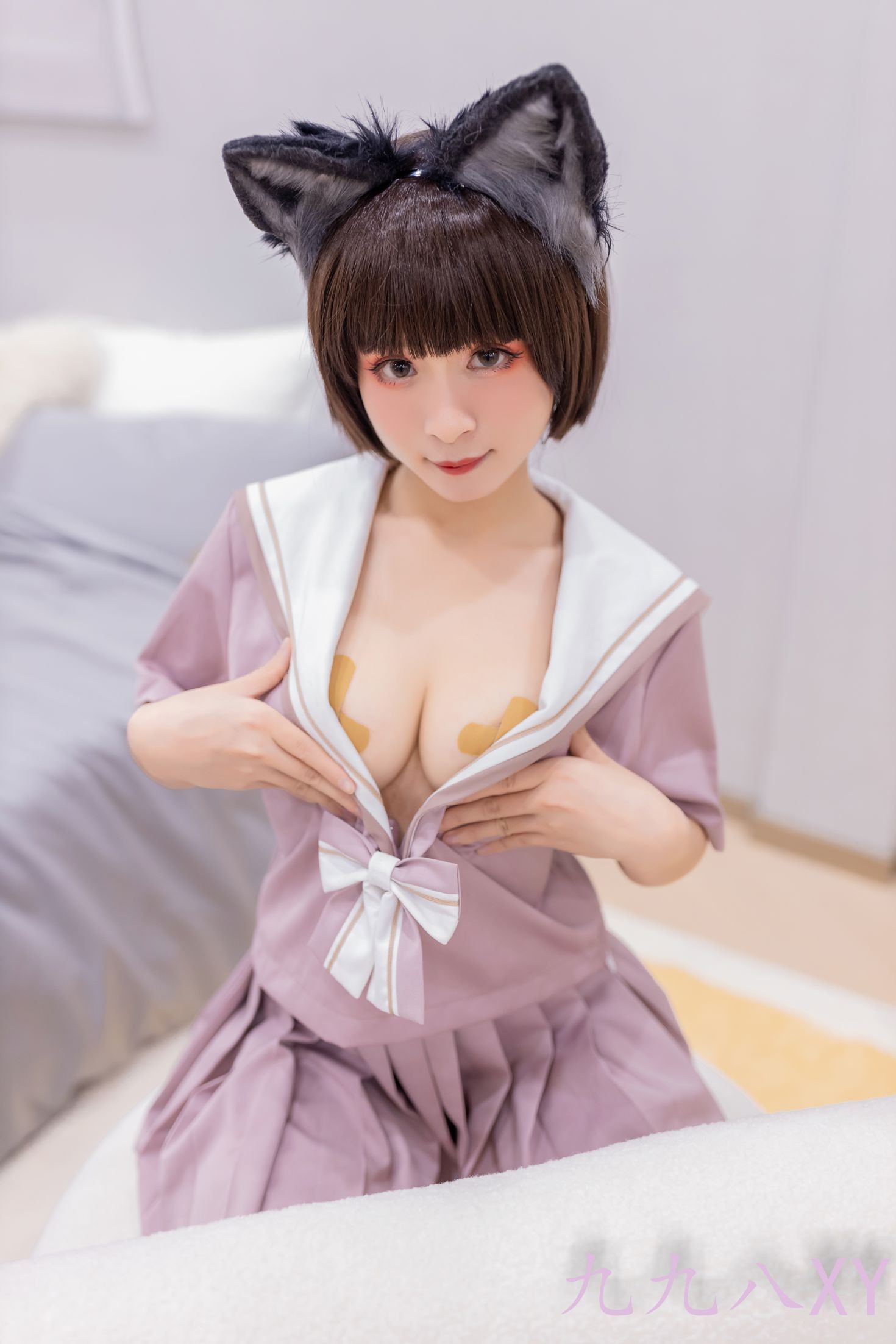 美女动漫博主九九八性感Cosplay写真大灰狼 (27)