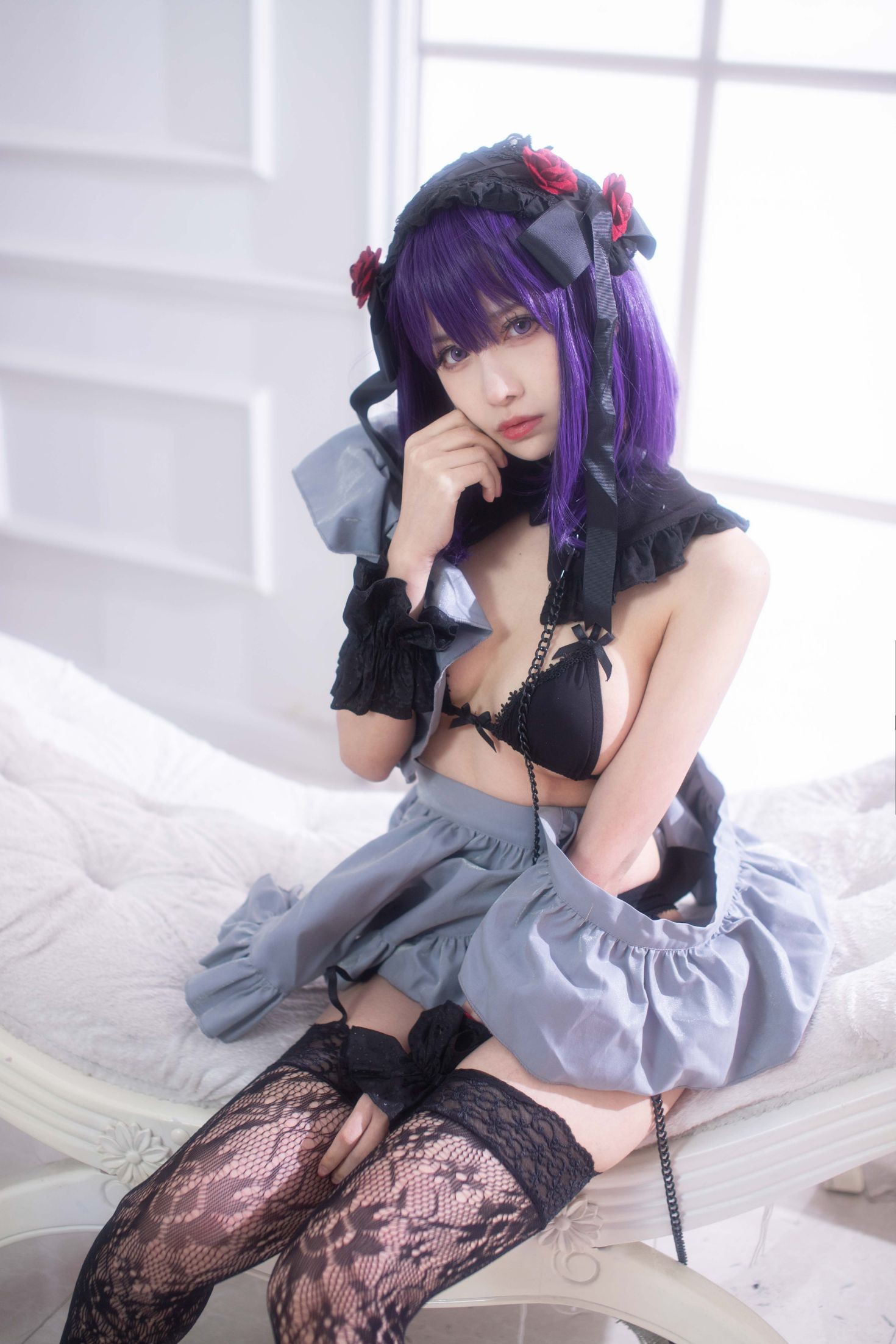 美女动漫博主Shika小鹿鹿性感Cosplay写真喜多川海梦 小雫内衣 (3)