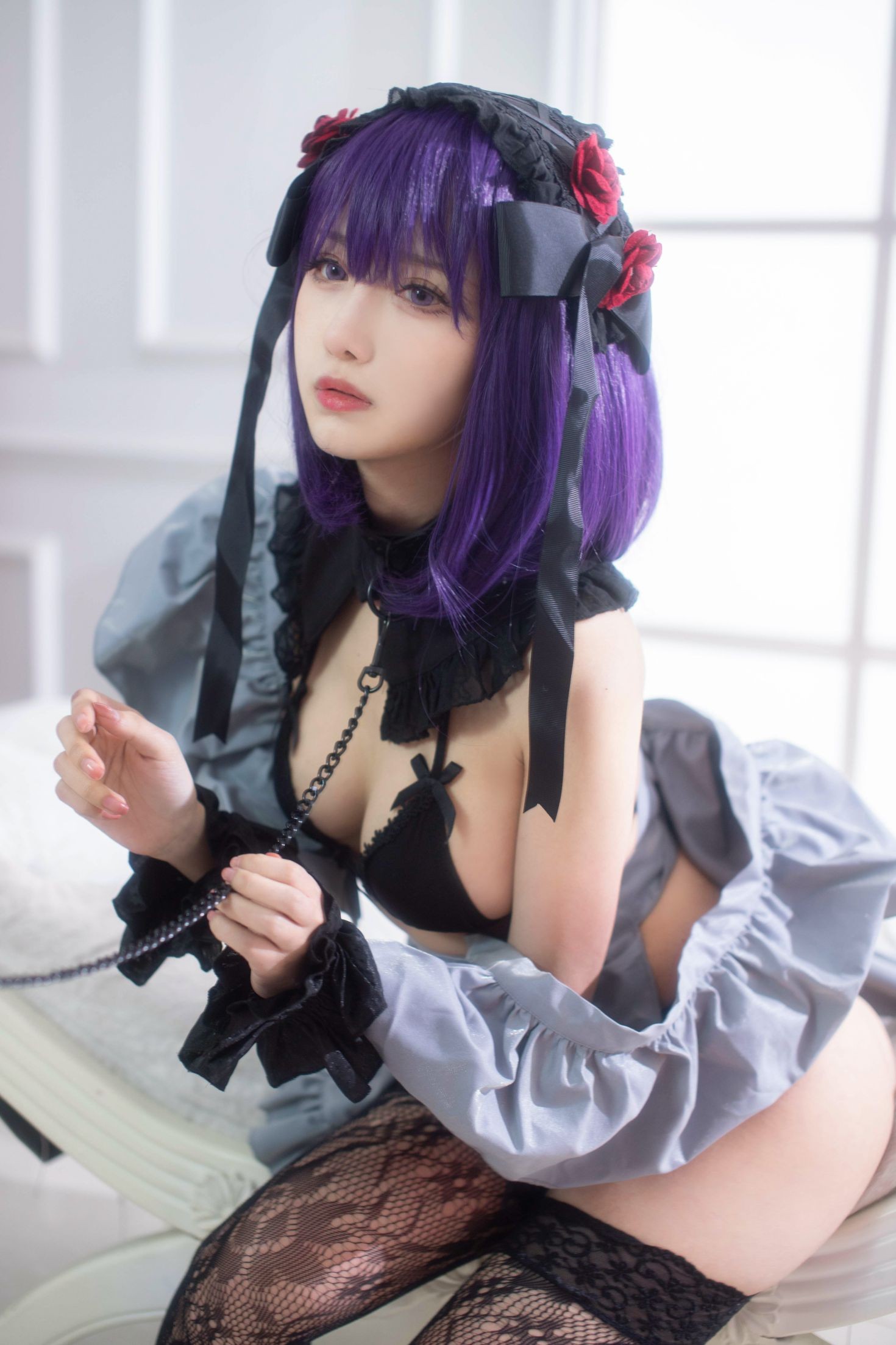 美女动漫博主Shika小鹿鹿性感Cosplay写真喜多川海梦 小雫内衣 (15)