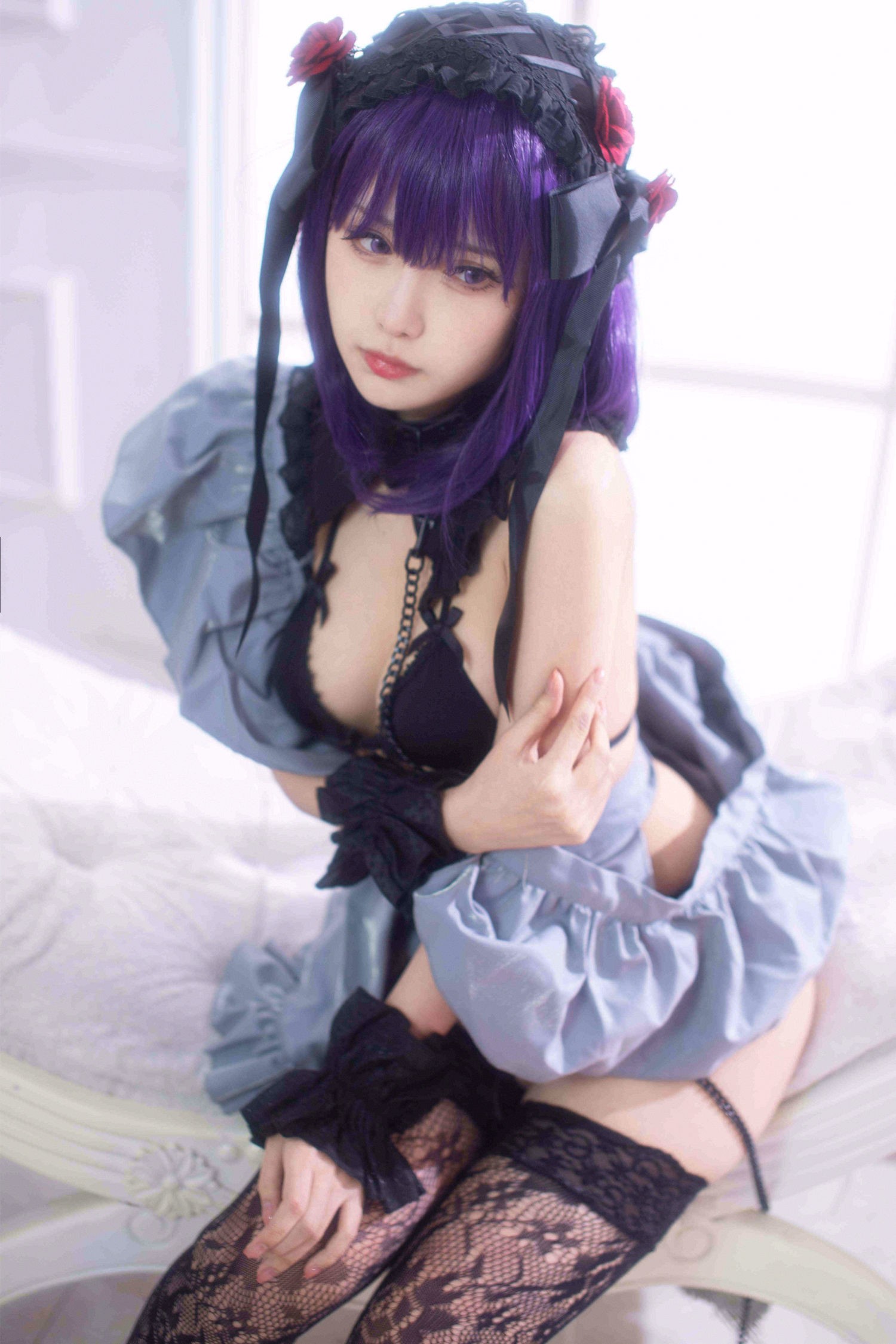 美女动漫博主Shika小鹿鹿性感Cosplay写真喜多川海梦 小雫内衣 (1)