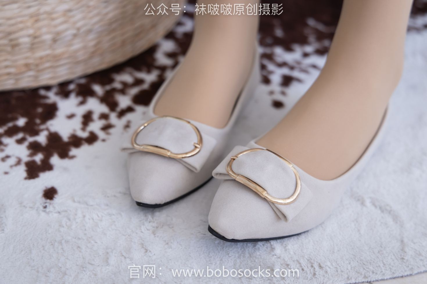 BoBoSocks袜啵啵美少女丝袜美脚写真第No.129期小甜豆平底鞋双层厚肉丝 (18)