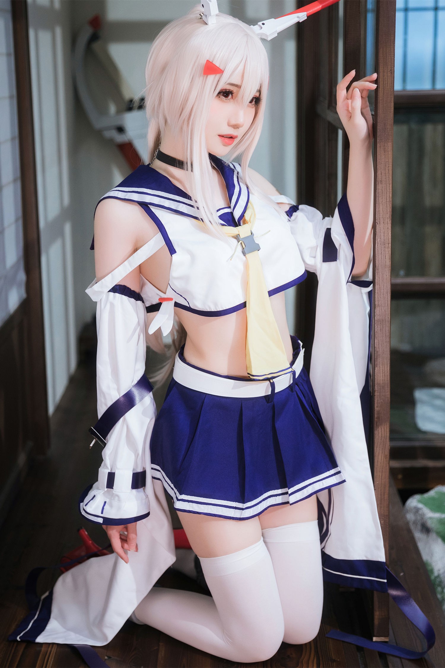 美女动漫博主焖焖碳性感Cosplay写真绫波改 (1)