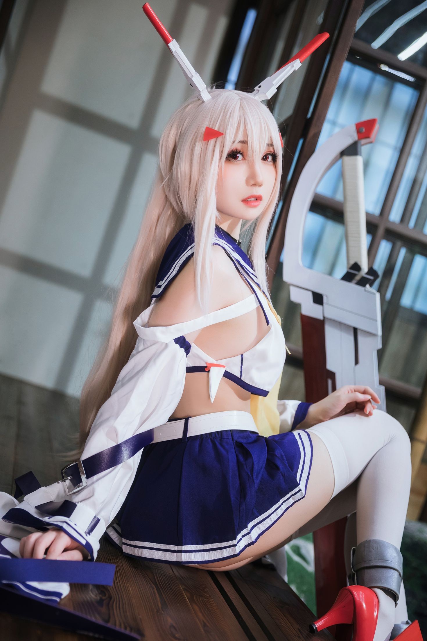 美女动漫博主焖焖碳性感Cosplay写真绫波改 (4)