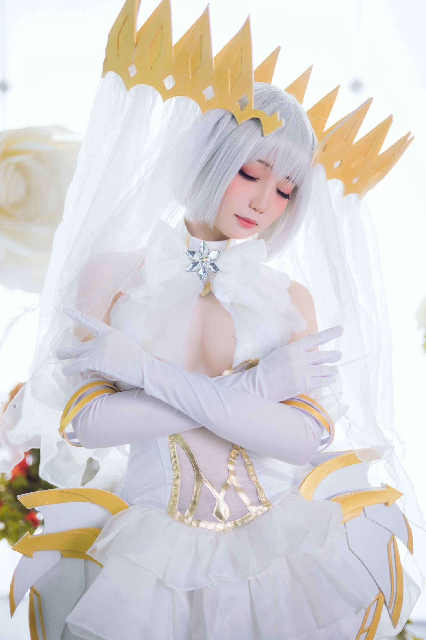 美女动漫博主焖焖碳性感Cosplay写真鸢一折纸灵衣 (6)