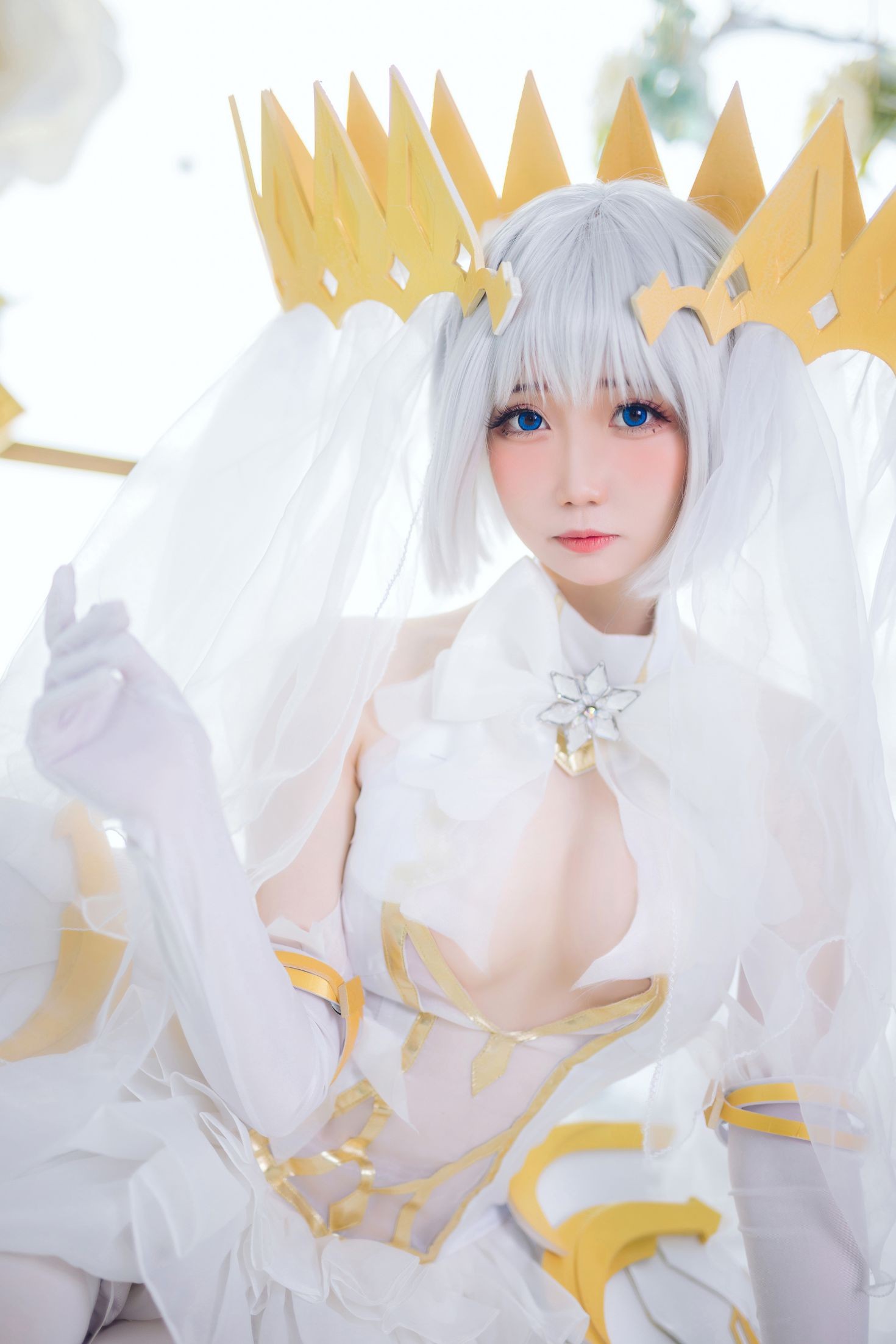 美女动漫博主焖焖碳性感Cosplay写真鸢一折纸灵衣 (10)