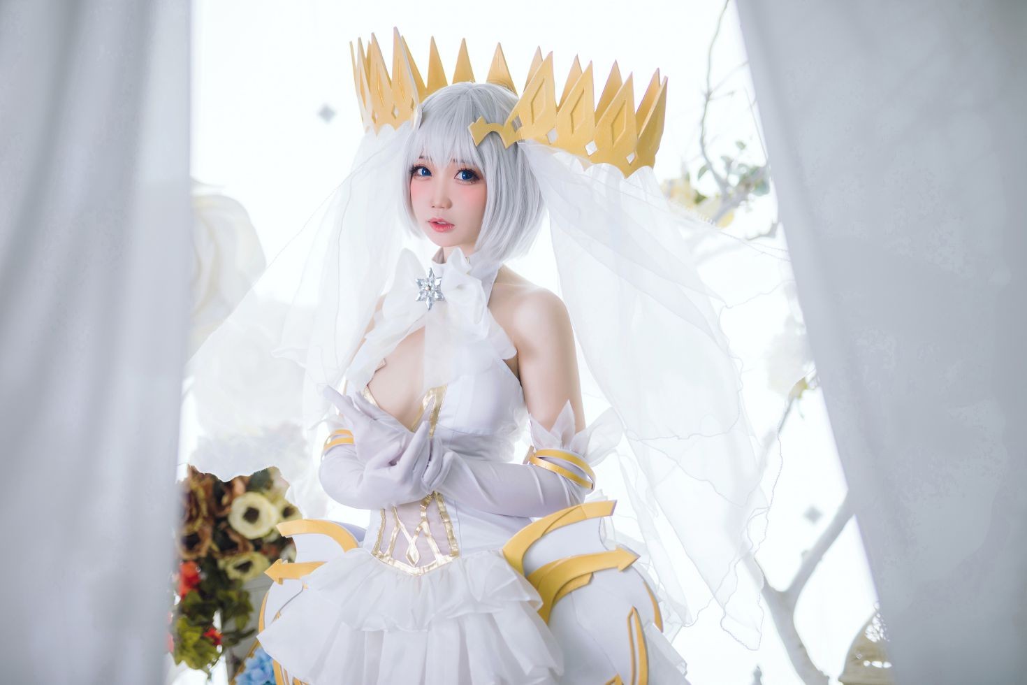 美女动漫博主焖焖碳性感Cosplay写真鸢一折纸灵衣 (3)