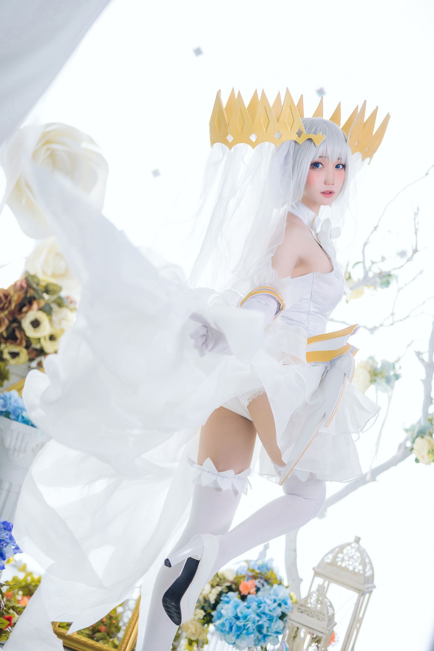 美女动漫博主焖焖碳性感Cosplay写真鸢一折纸灵衣 (7)