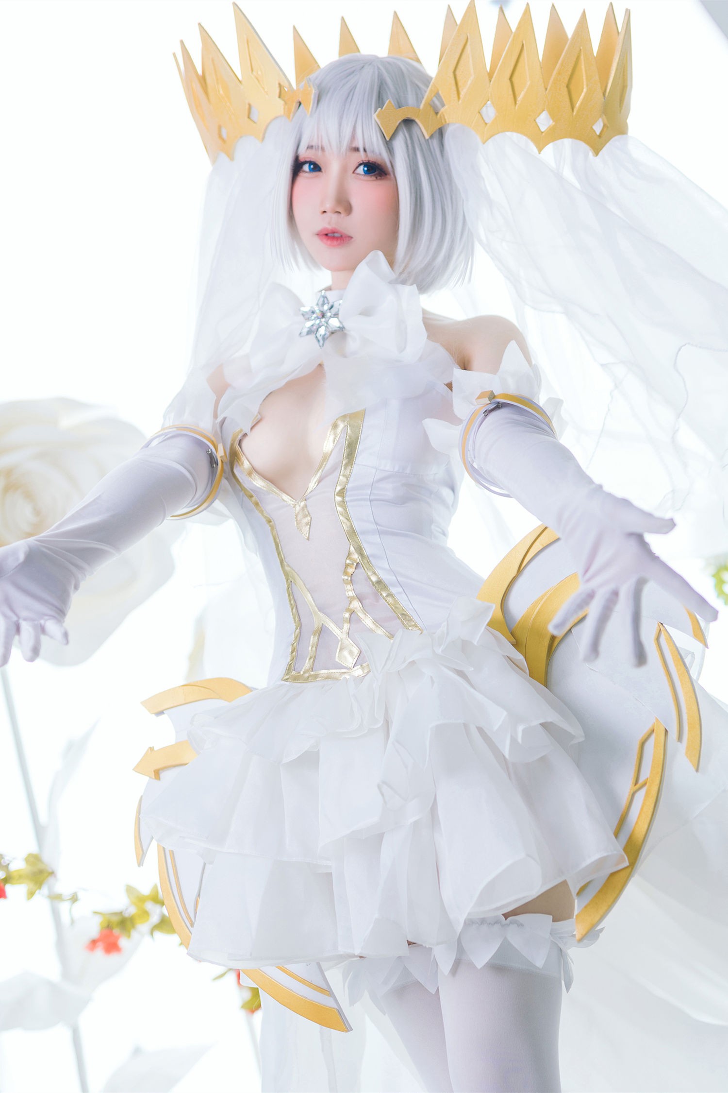 美女动漫博主焖焖碳性感Cosplay写真鸢一折纸灵衣 (1)