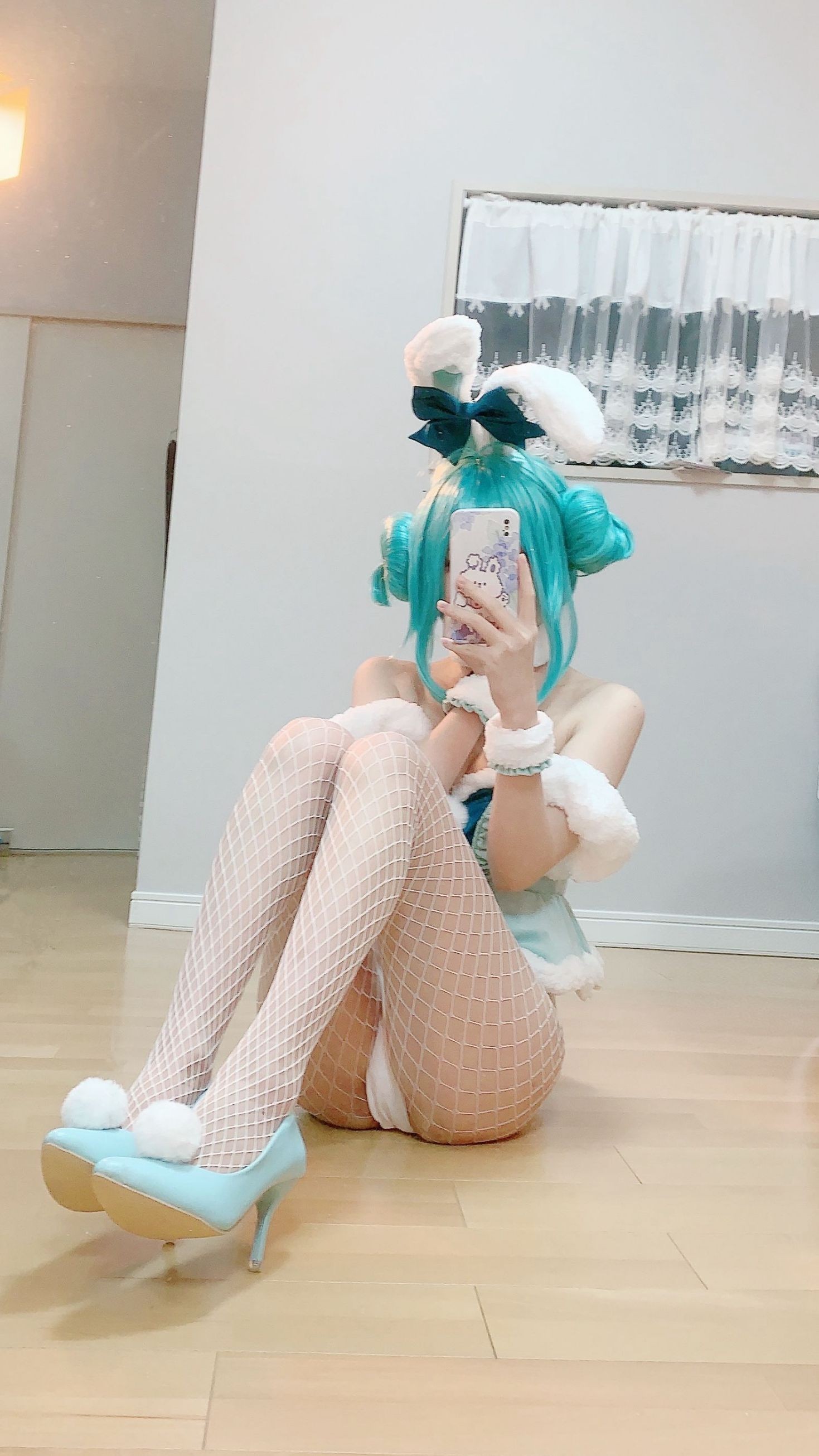 美女动漫博主千阳性感Cosplay写真初音兔女郎 (3)