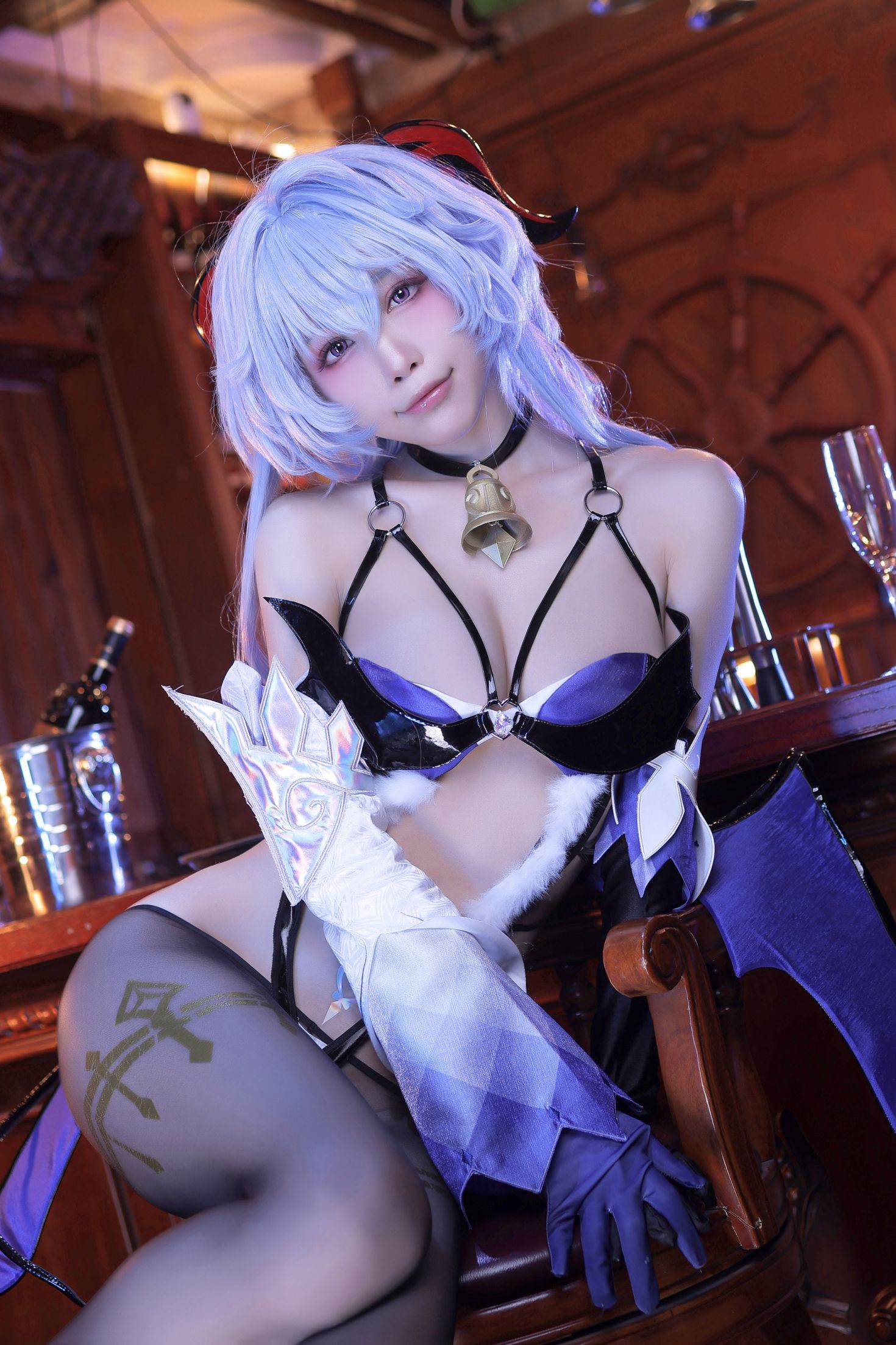 美女动漫博主水淼aqua性感Cosplay写真甘雨同人魅魔 (2)