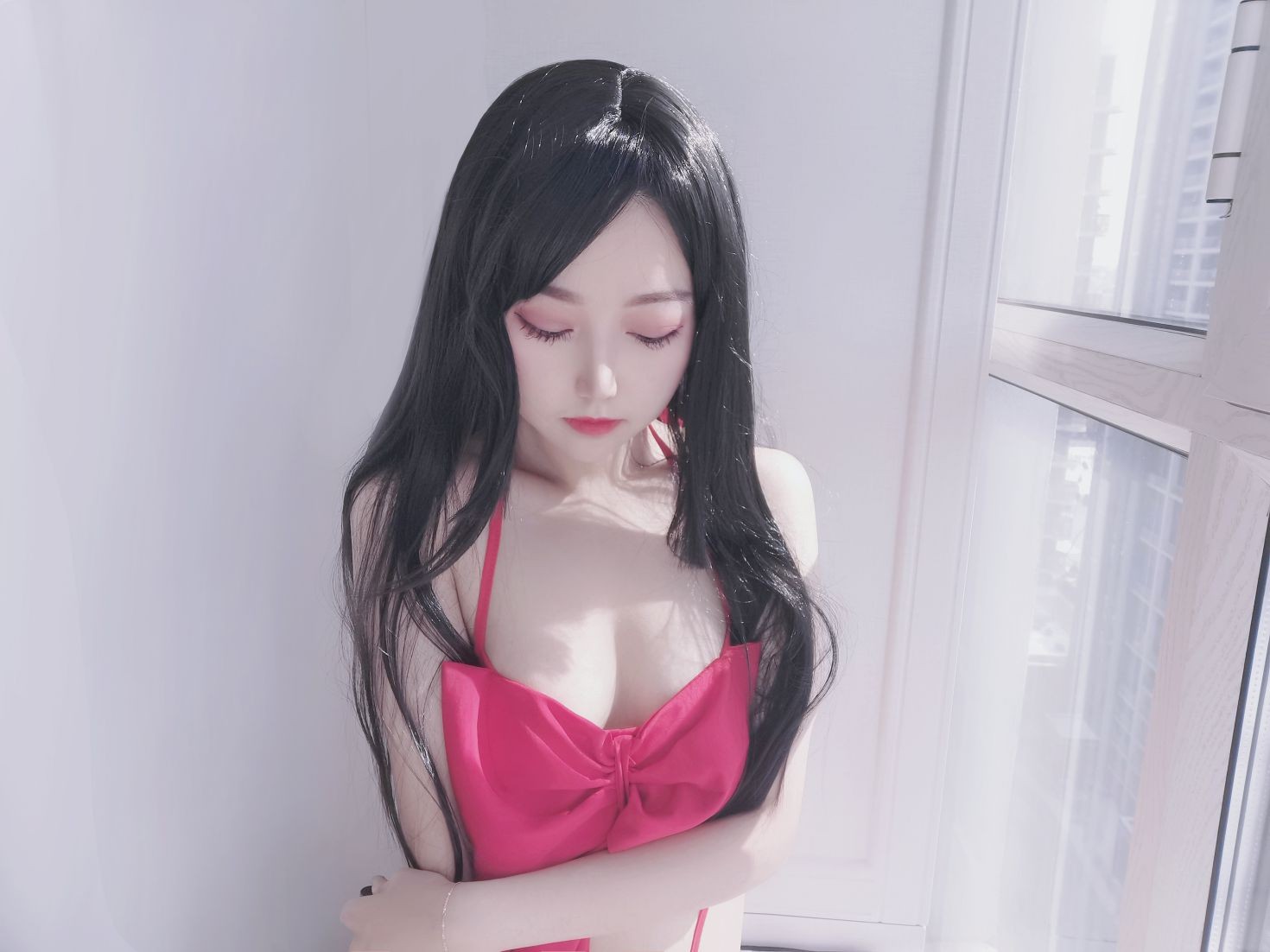 美女动漫博主eloise软软性感Cosplay写真蝴蝶结 (100)