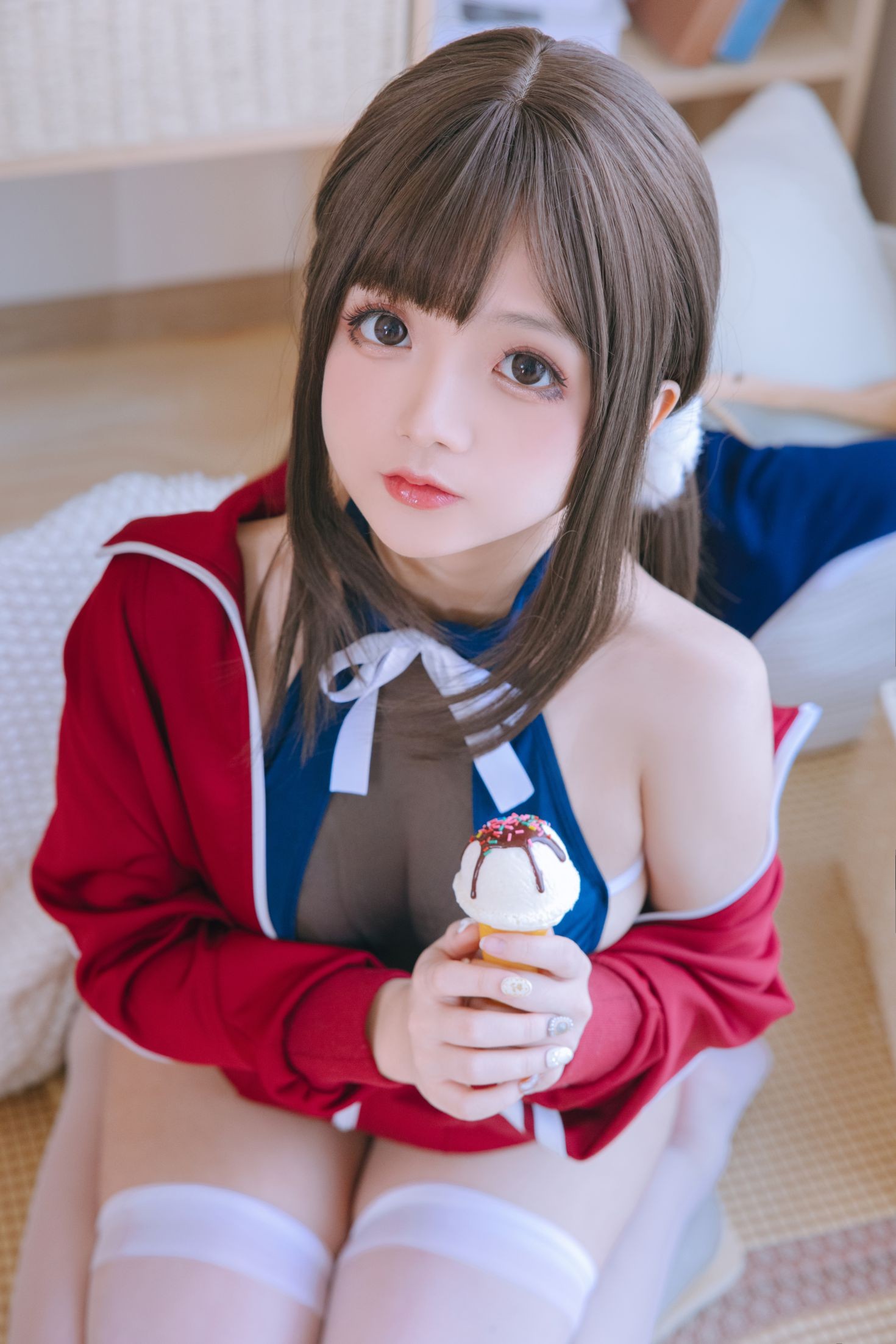 美女动漫博主日奈娇性感Cosplay写真网纱库水 (53)